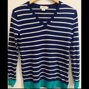 Vineyard Vines Striped Cashmere Wool V-Neck Sweater